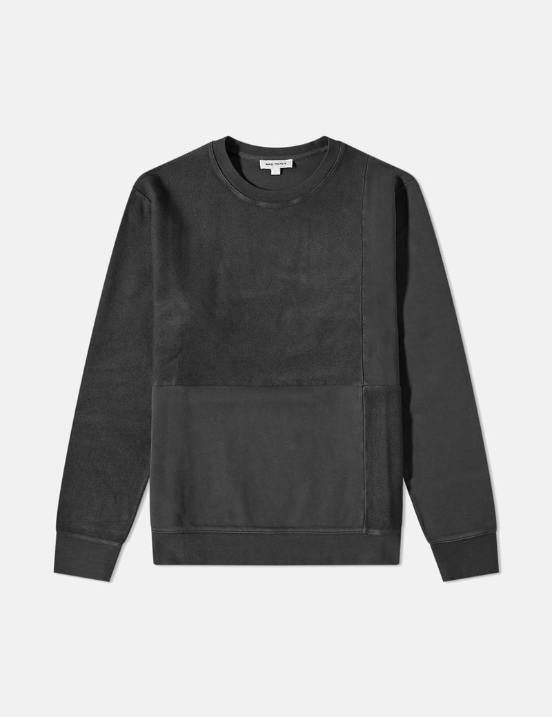 Norse Projects Vagn GMD Patchwork Sweatshirt - Slate Grey