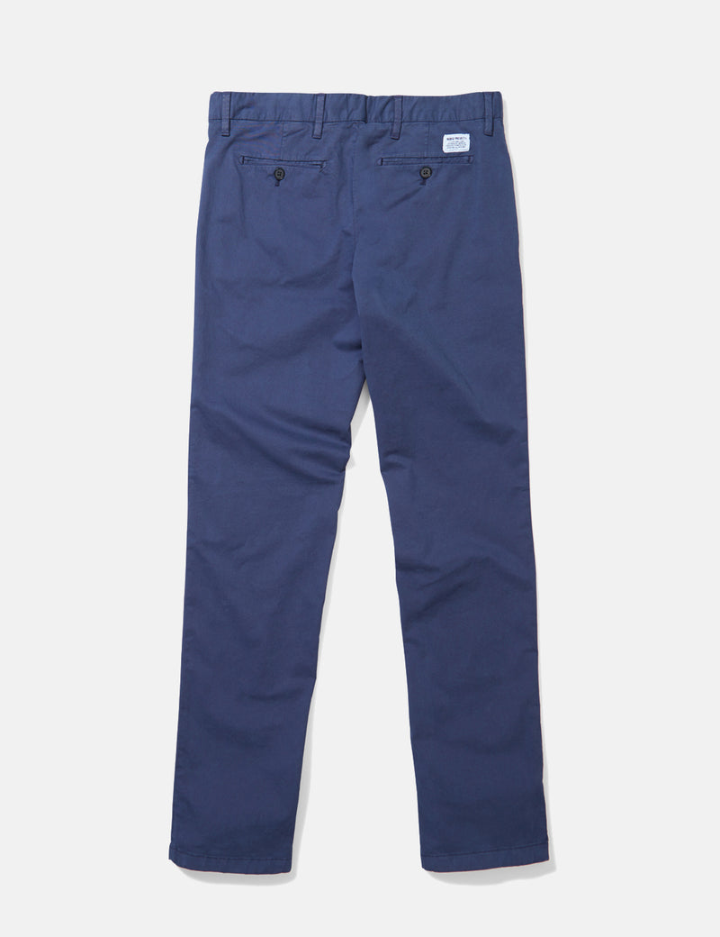 Norse Projects Aros Light Twill Chino（スリム）-ネイビーブルー