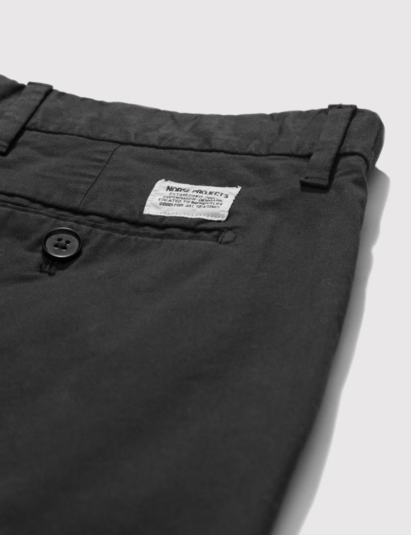 Norse Projects Aros Light Twill Chino (Slim) - Black