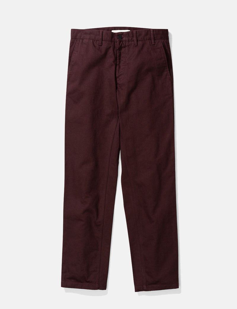 Norse Projects Aros Heavy Chino (Regular) - Eggplant Brown