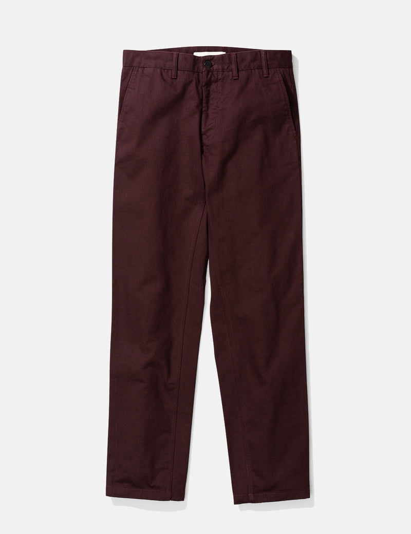 Norse Projects Aros Heavy Chino (Régulier) - Brun Aubergine
