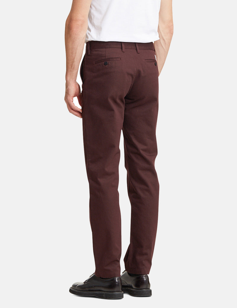 Norse Projects Aros Heavy Chino (Régulier) - Brun Aubergine