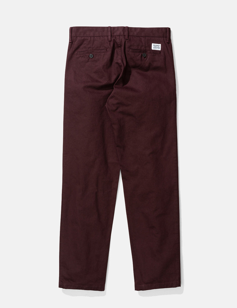 Norse Projects Aros Heavy Chino (Regular) - Eggplant Brown