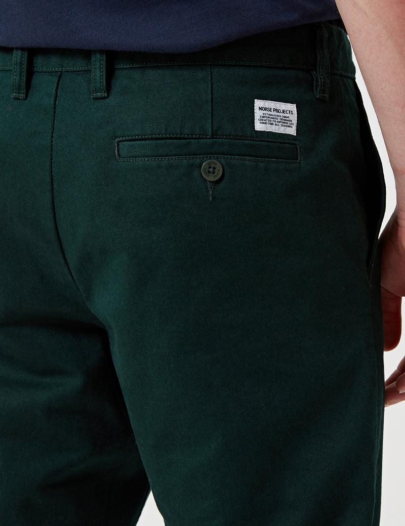 Norse Projects Aros Heavy Chino (Regular) - Moss Green