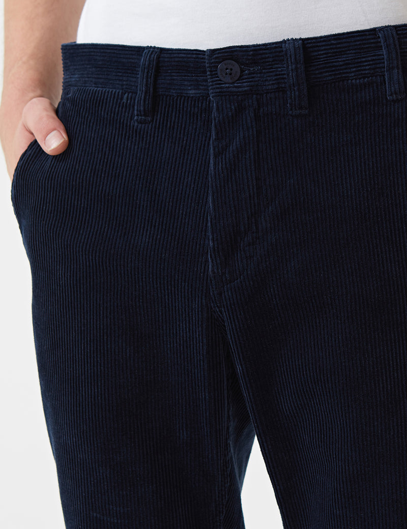 Norse Projects Aros Corduroy Trousers - Navy Blue