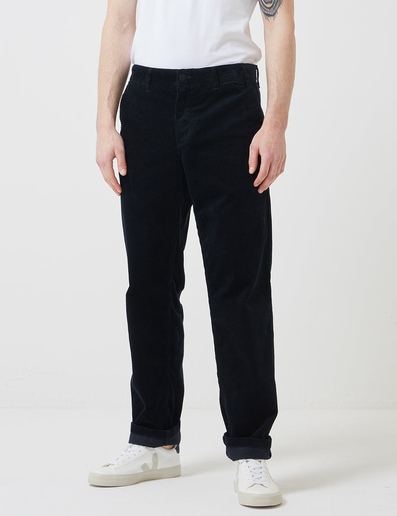 Norse Projects Aros Trousers (Corduroy)-다크 네이비 블루