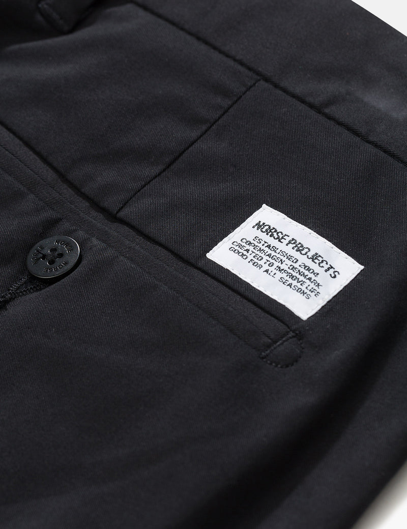 Norse Projects Aros Light Stretch Chino (Slim) - Black