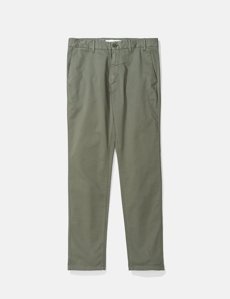 Norse Projects Chino Aros Light Stretch (Slim) - Vert olive séché