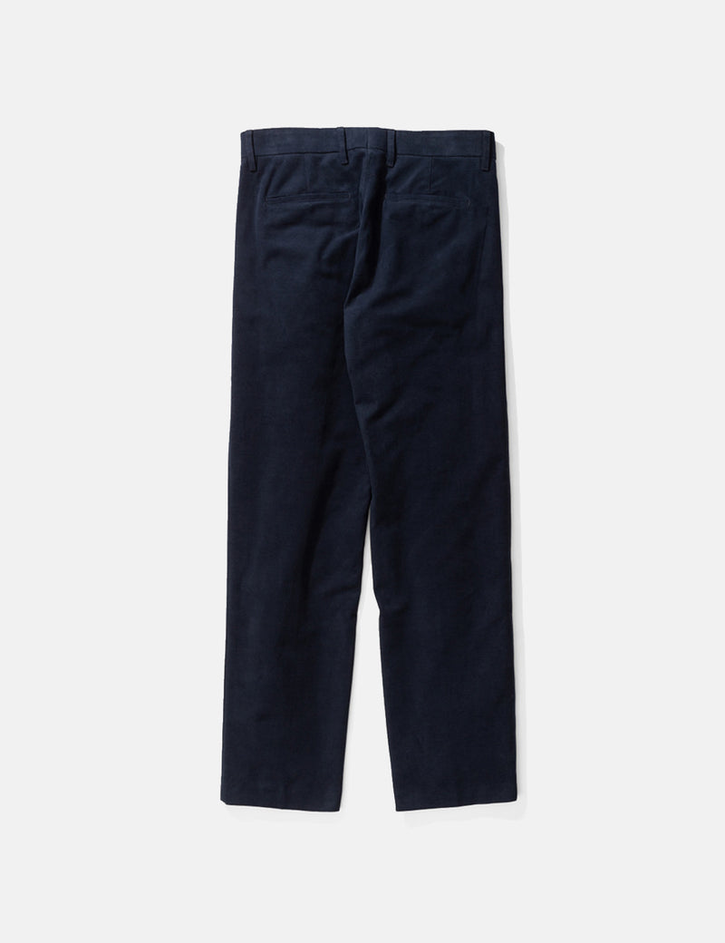 Norse Projects Haga Brushed Moleskin Pant - Dark Navy Blue