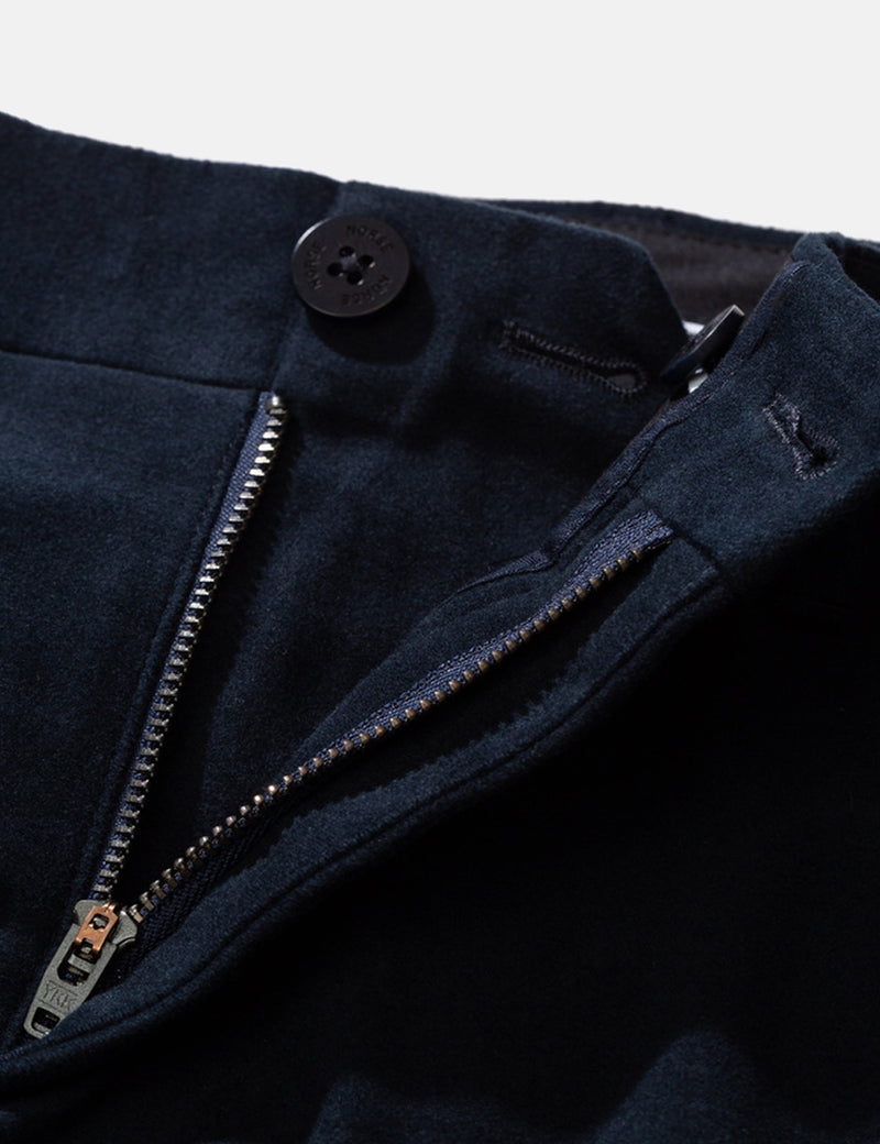 Norse Projects Haga Brushed Moleskin Pant - Dark Navy Blue