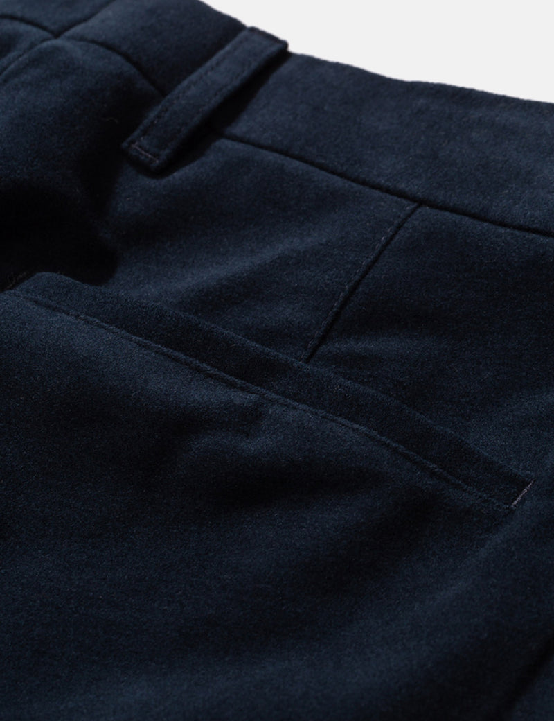 Norse Projects Haga Brushed Moleskin Pant - Dark Navy Blue