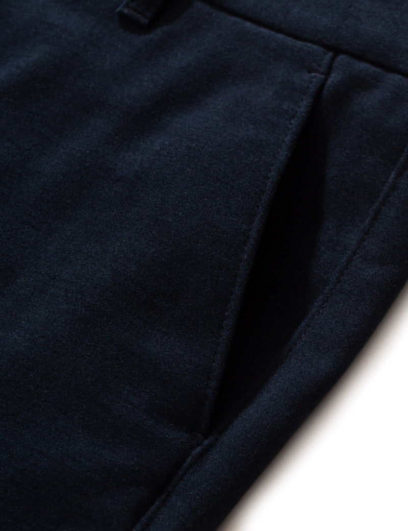 Norse Projects Haga Brushed Moleskin Pant - Dark Navy Blue