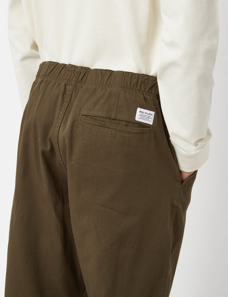 Norse Projects Ezra Light Stretch Trousers (Relaxed) - Ivy Green
