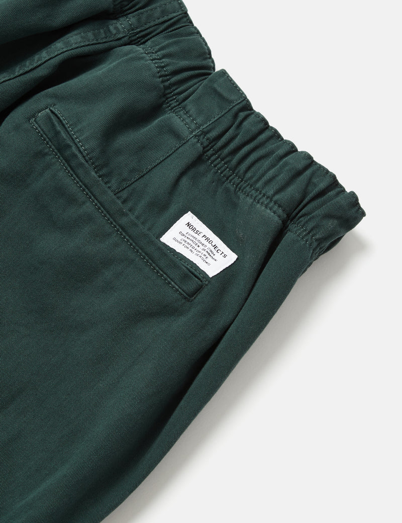 Norse Projects Ezra Trousers (Light Stretch) - Varsity Green