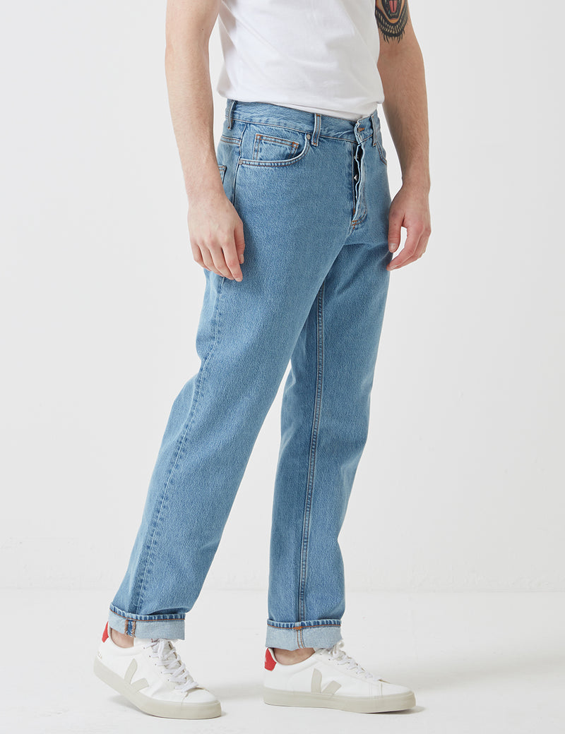 Norse Projects Regular Denim Jeans - Bleached Blue