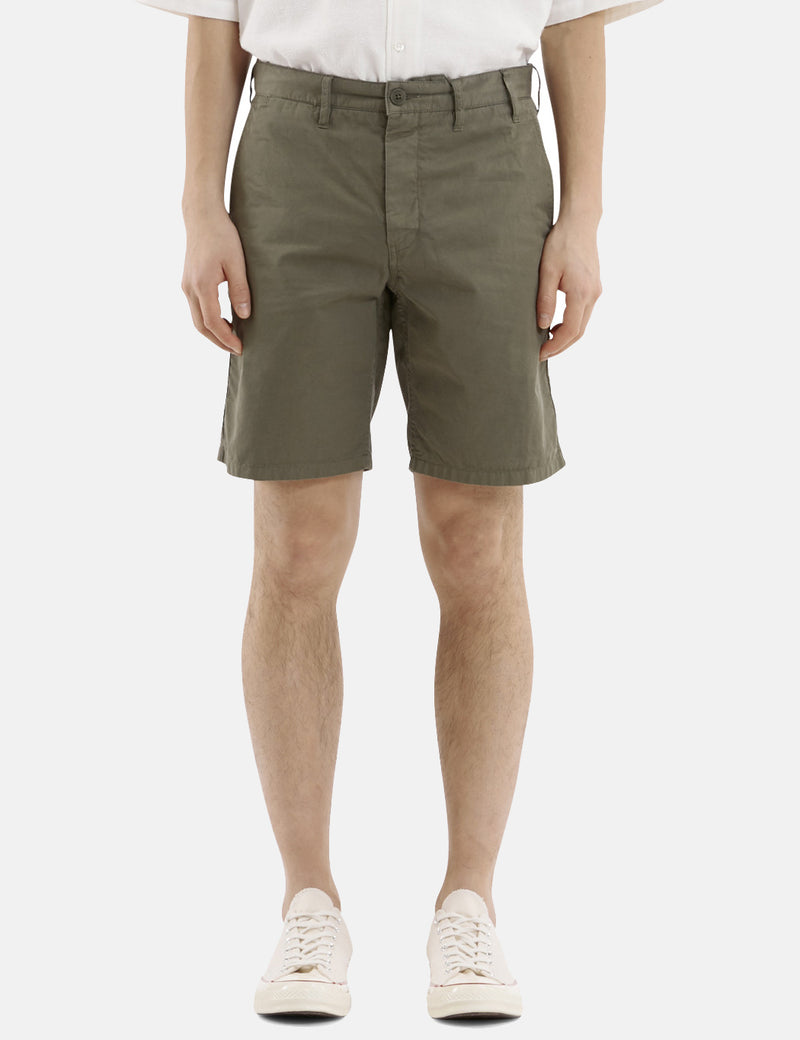 Norse Projects Aros Licht Twill Shorts - Getrocknete Olive