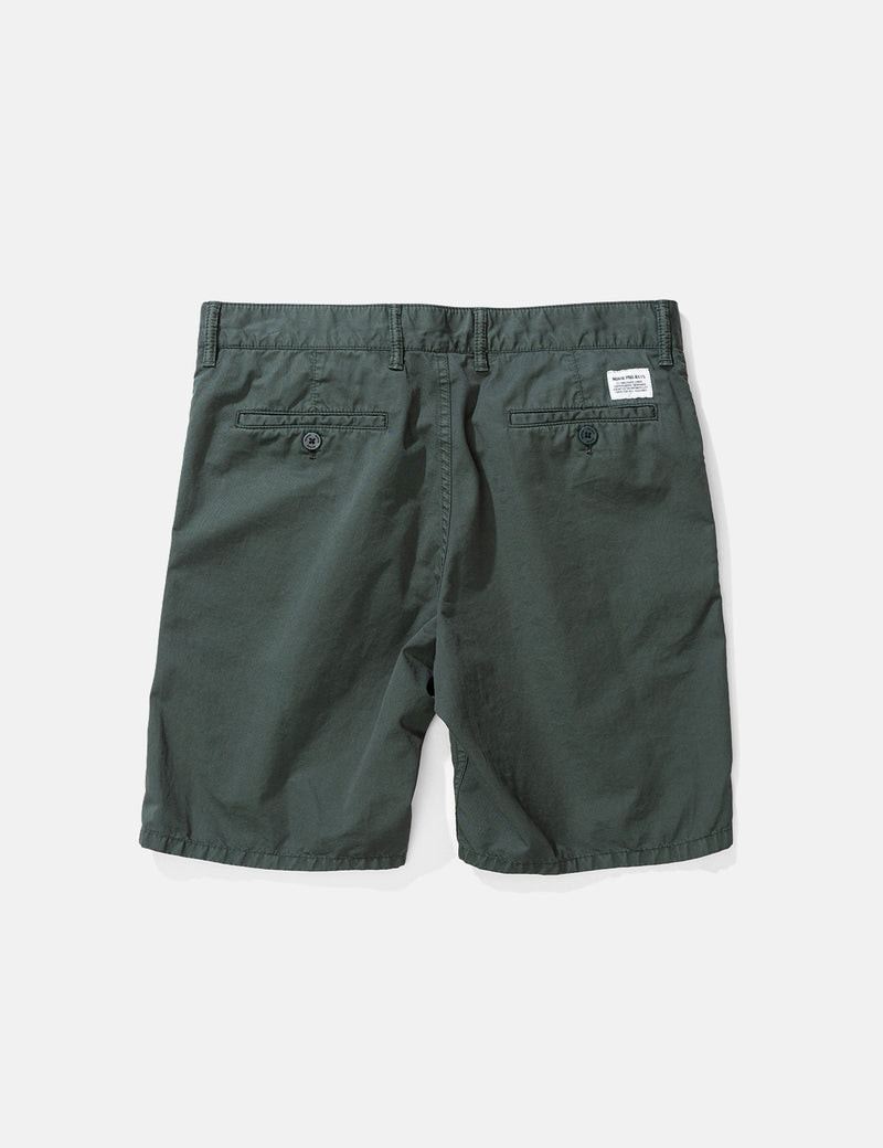 Norse Projects Aros Light Twill Shorts - Bottle Green