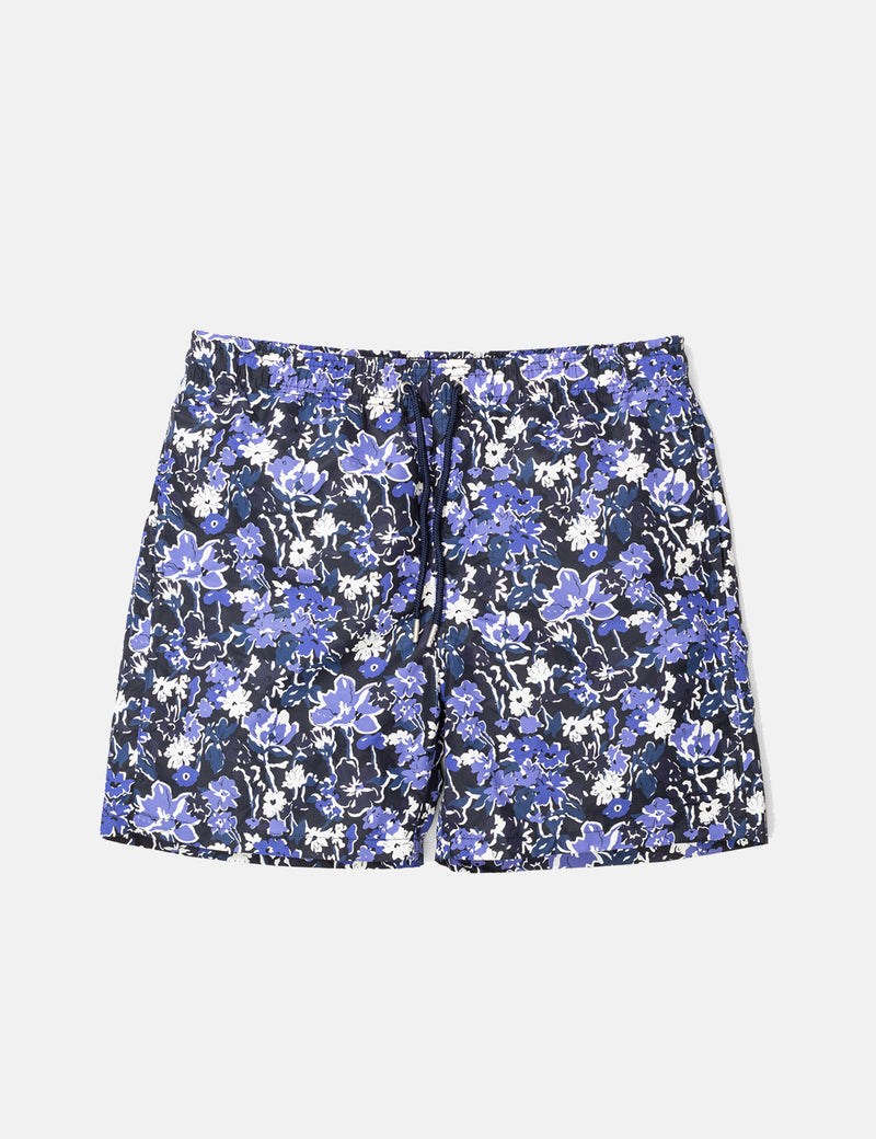 Norse Projects Hauge Swim Shorts (Liberty Print) - Dark Navy