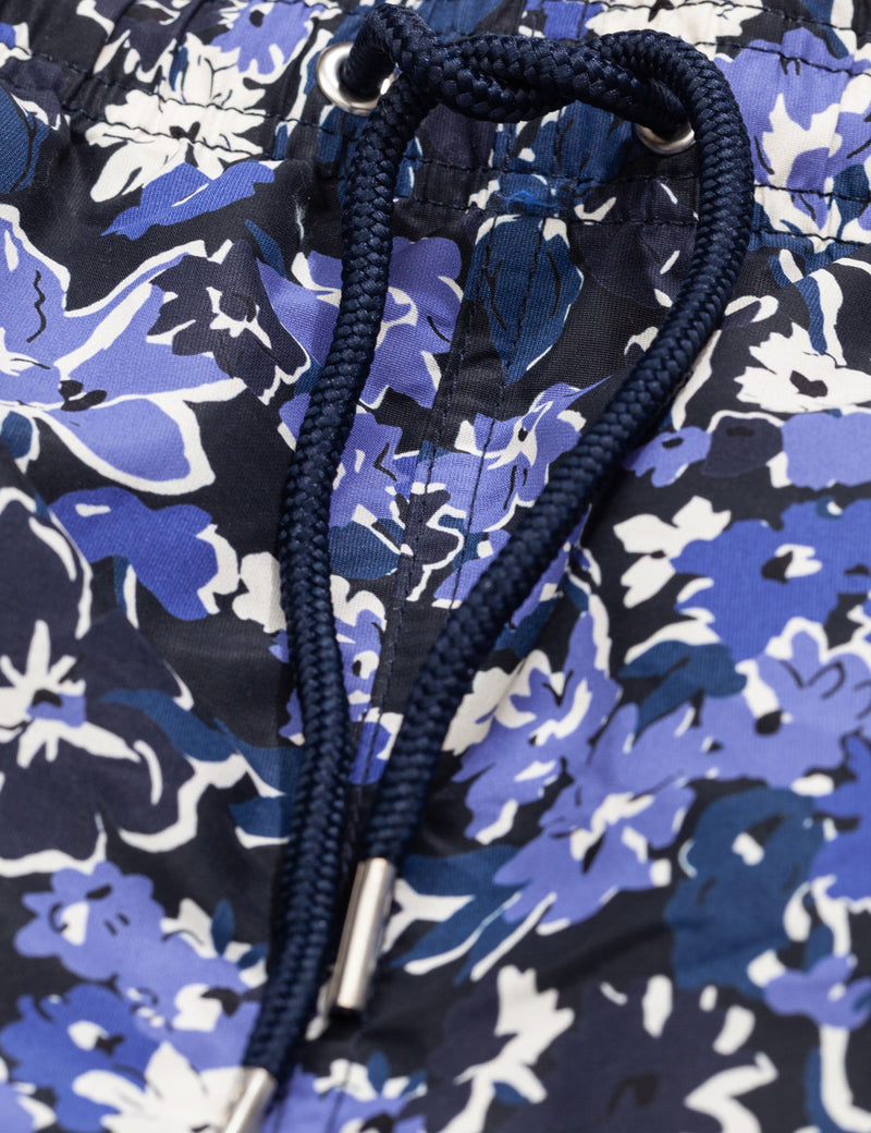 Norse Projects Hauge Swim Shorts (Liberty Print) - Dark Navy