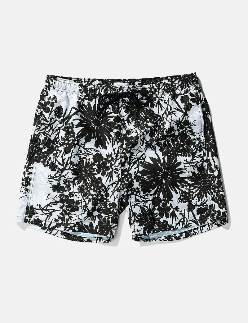 Norse Projects Hauge Flower Print Swim Shorts - Glacier Grey