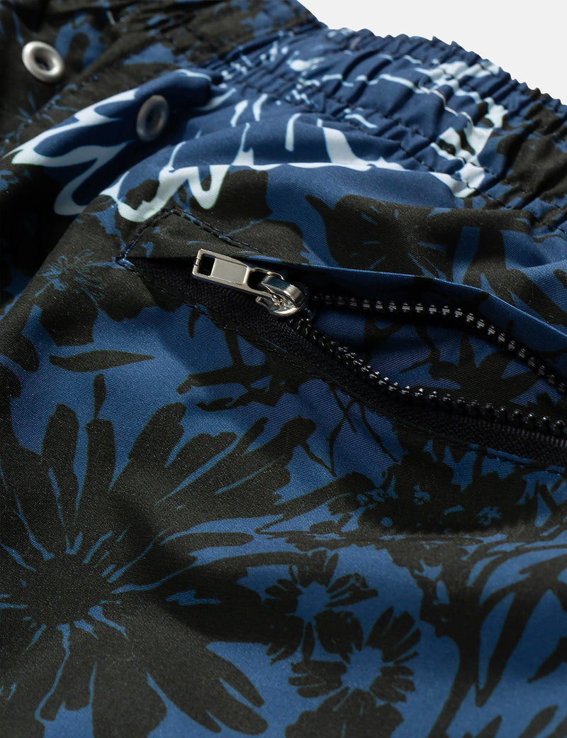 Norse Projects Hauge Flower Print SwimShorts-トワイライトブルー