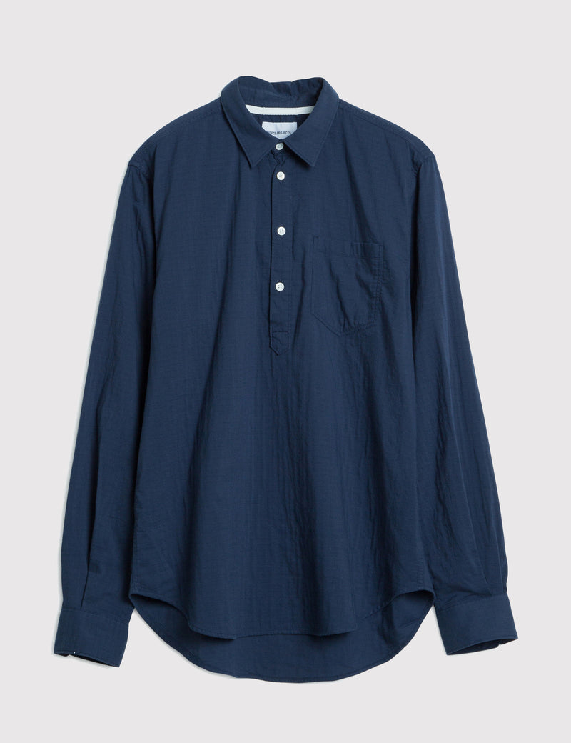 Norse Projects Osvald Double Layer Shirt - Navy Blue