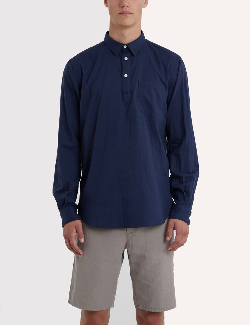 Norse Projects Osvald Double Layer Shirt - Navy Blue