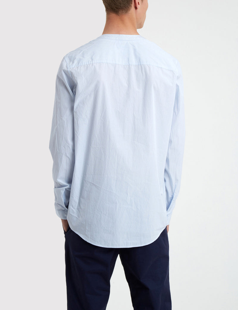 Norse Projects Bertil Baseball Shirt (Poplin)  - Navy Blue