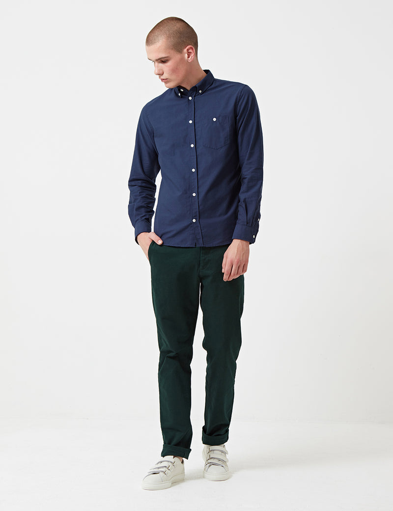 Norse Projects Anton Oxford Shirt - Dark Navy Blue