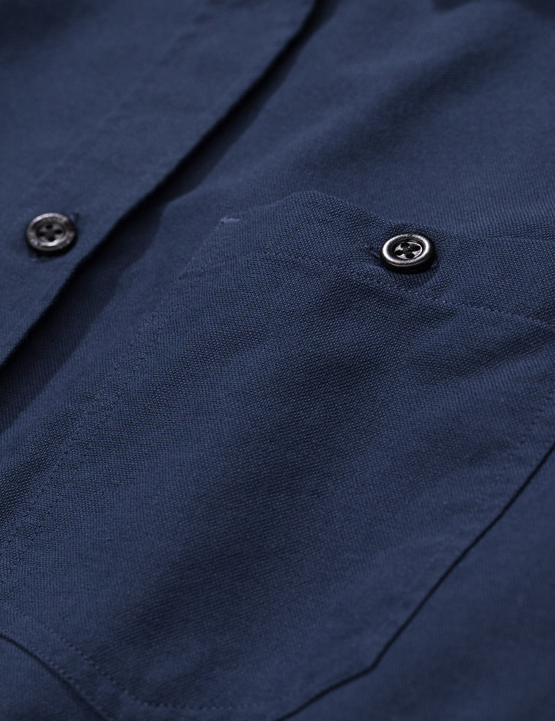 Norse Projects Anton Oxford Shirt (Schwarze Buttons) - Dark Navy Blau