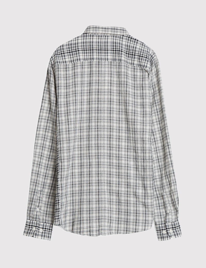 Chemise en Lin Coton Anton Norse Projects (Carreaux) - Ecru