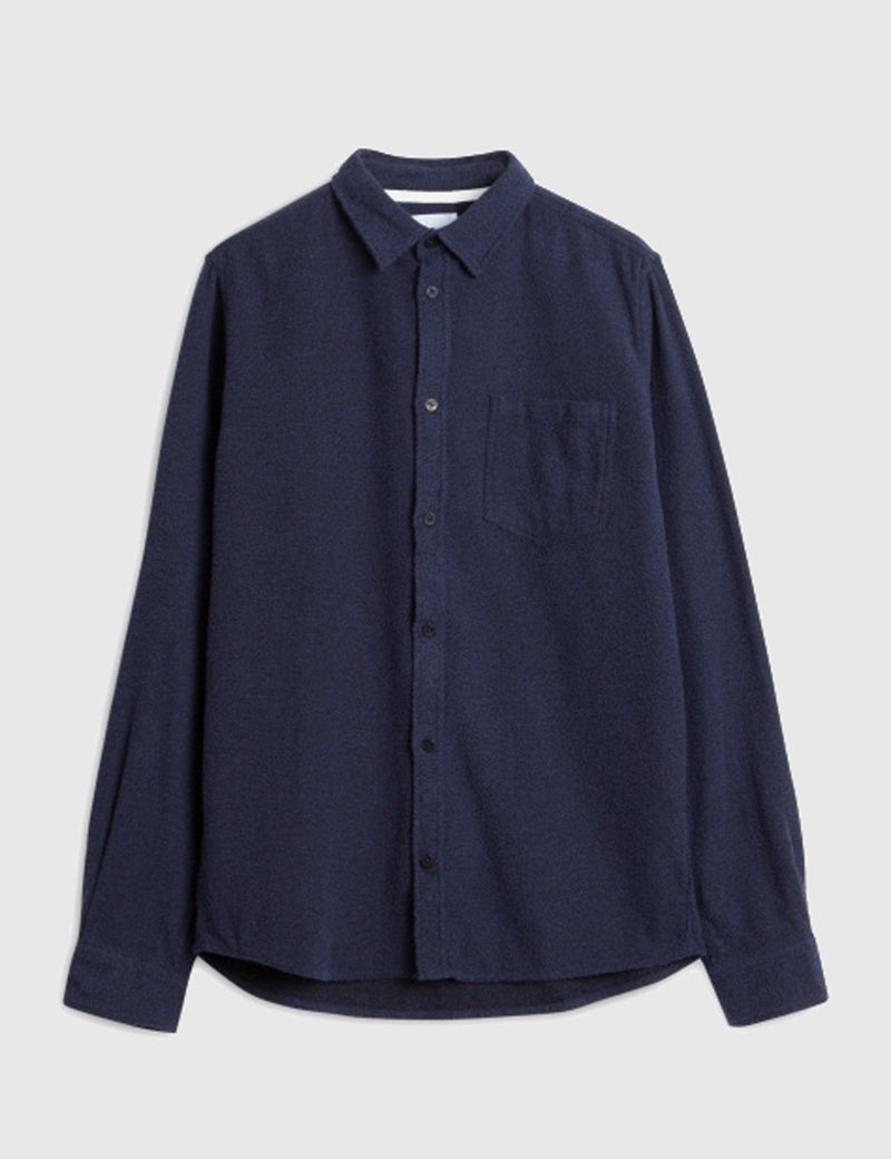 Norse Projects Anton Texture Shirt - Dark Navy