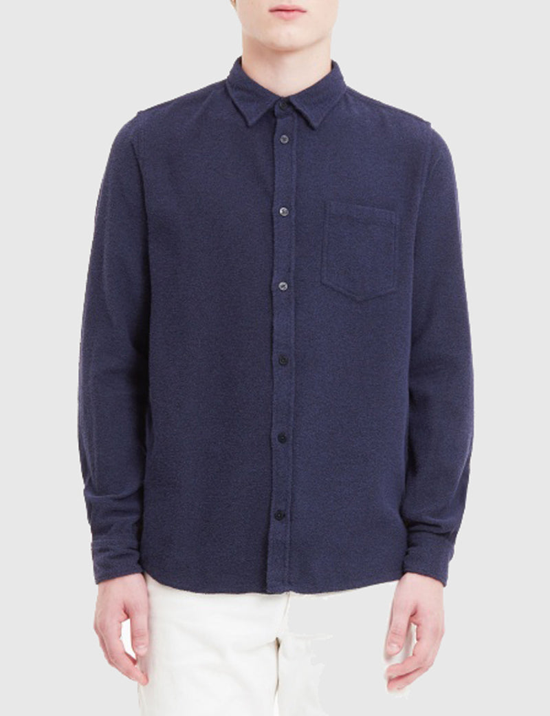 Norse Projects Anton Texture Shirt - Dark Navy