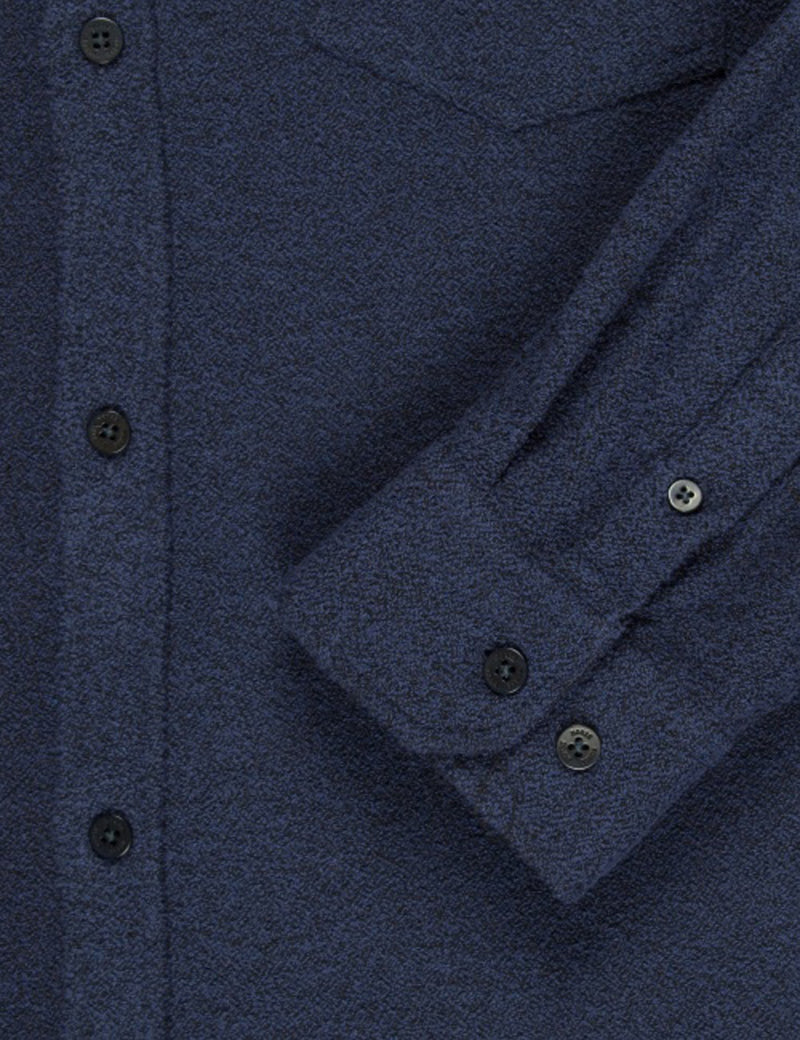 Norse Projects Anton Texture Shirt - Dark Navy