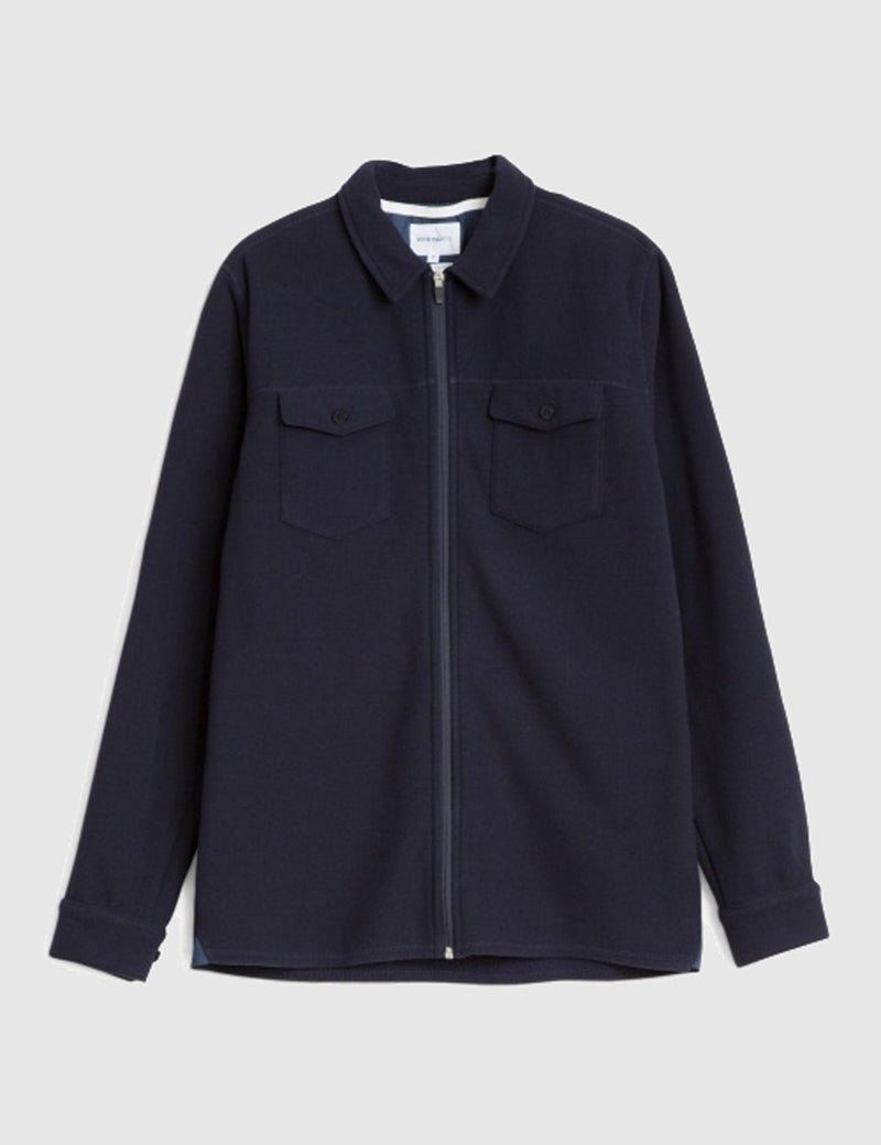 Norse Projects Jens Fleece Jacket - Dark Indigo