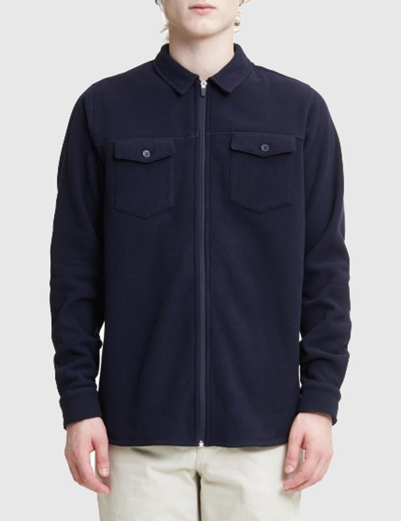 Norse Projects Jens Fleece Jacket - Dark Indigo