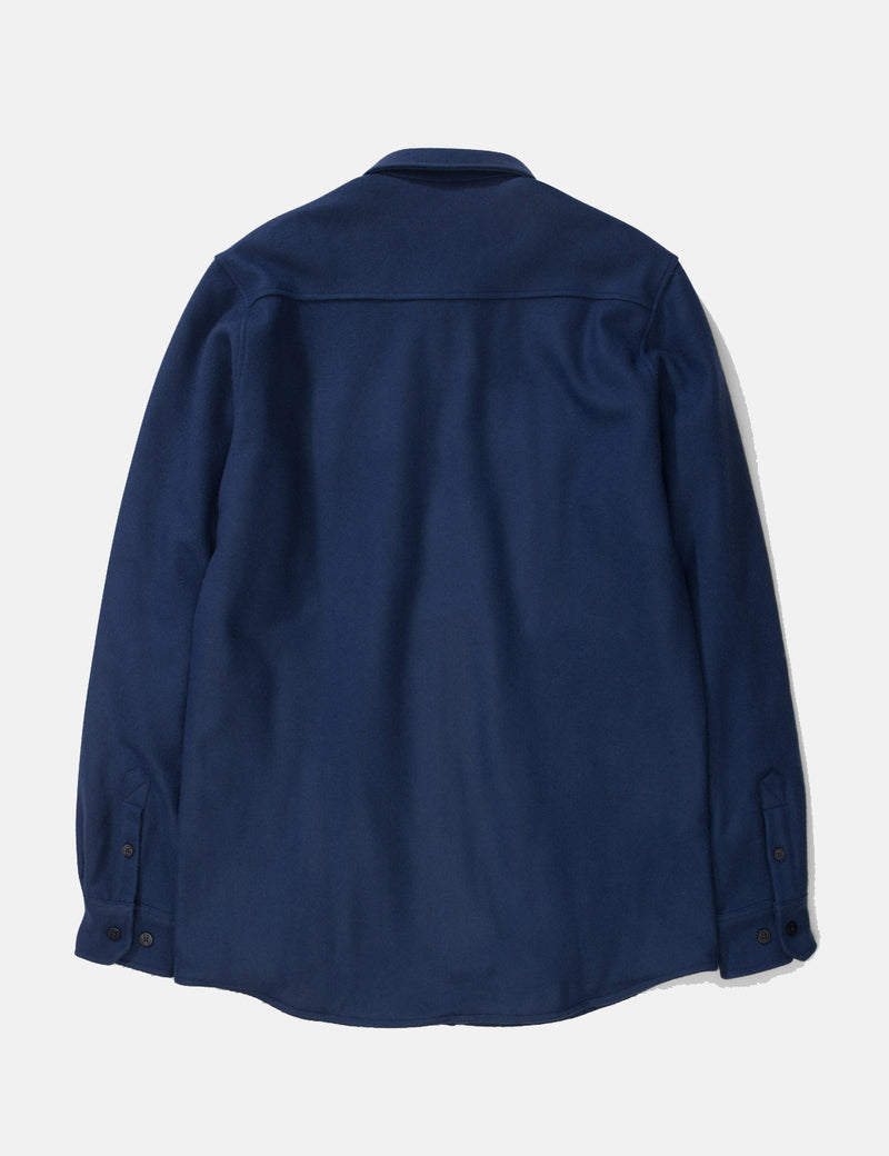 Norse Projects VilladsMeltonオーバーシャツ-ネイビー