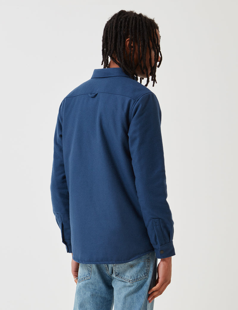 Norse Projects Villads Melton Overshirt - Navy | URBAN EXCESS.