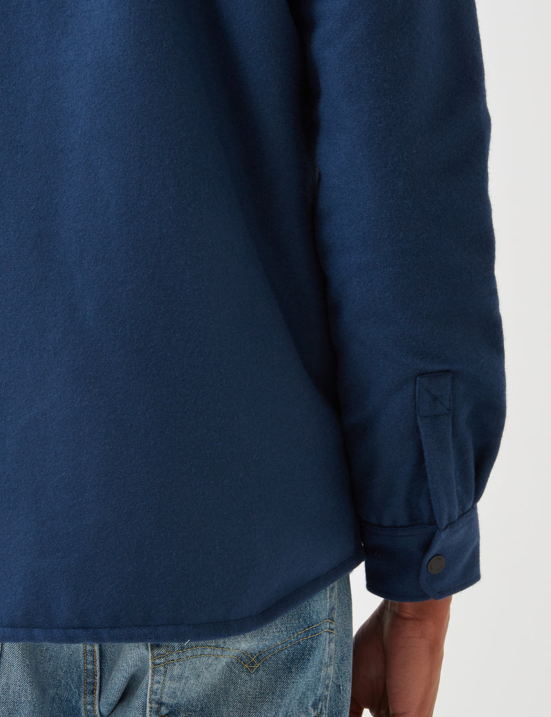 Norse Projects VilladsMeltonオーバーシャツ-ネイビー