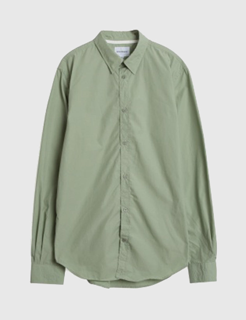 Norse Projects Osvald Poplin Shirt - Perimeter Green