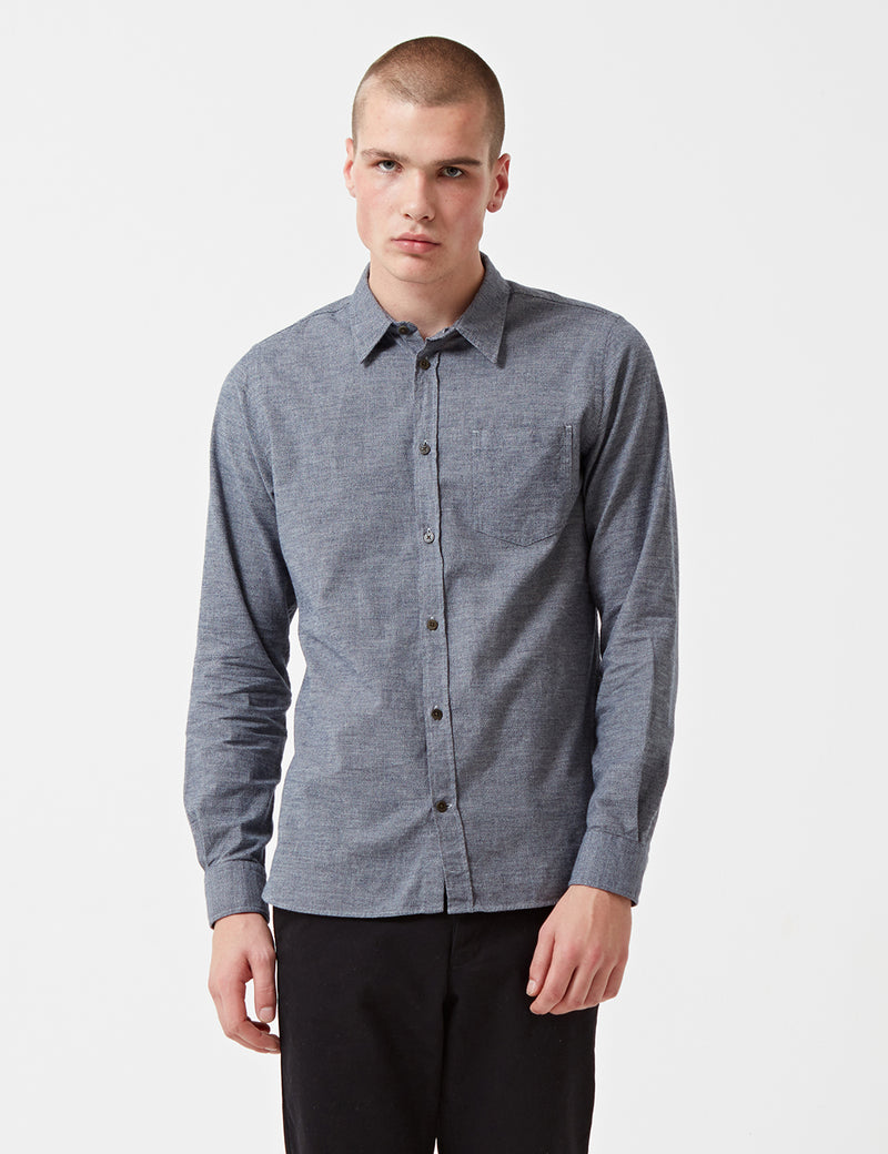 Norse Projects Hans Mouline Shirt - Mouse Grey