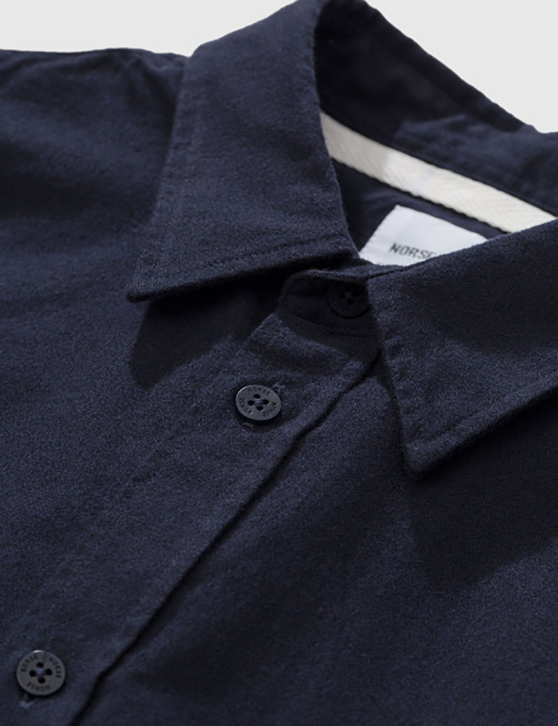 Norse Projects Hans Mouline Shirt - Navy Blue