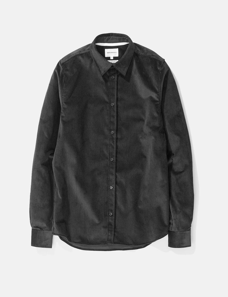 Norse Projects Hans Shirt (Corduroy) - Mouse Grey
