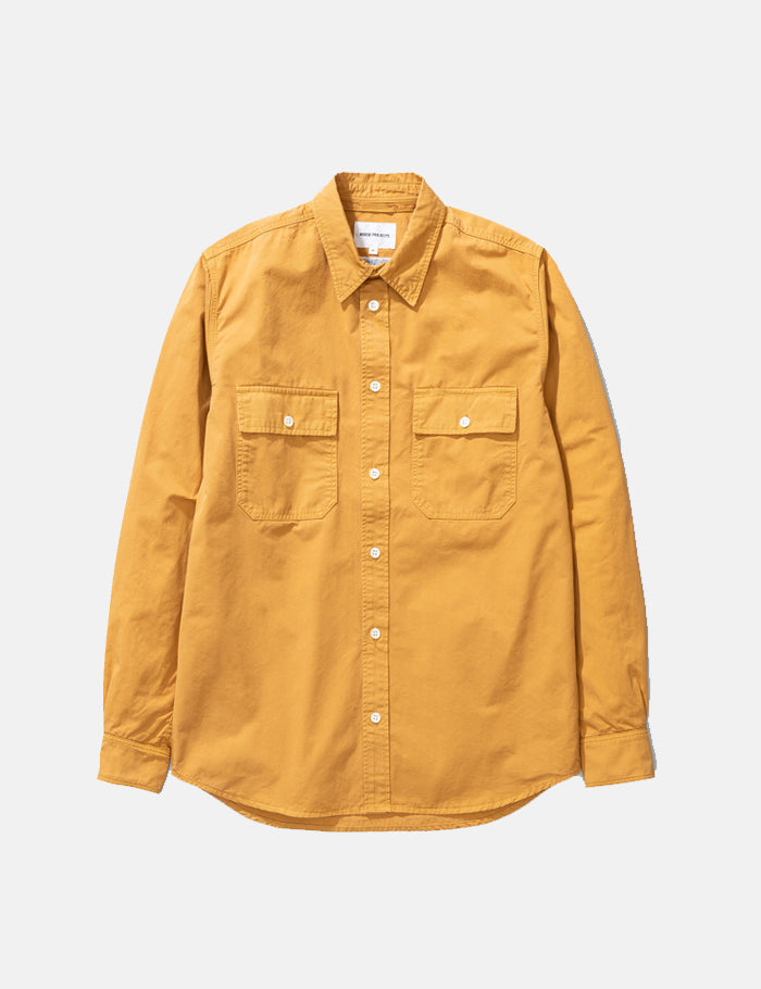 Norse Projects Villads Light Twill Overshirt-Montpellier Yellow