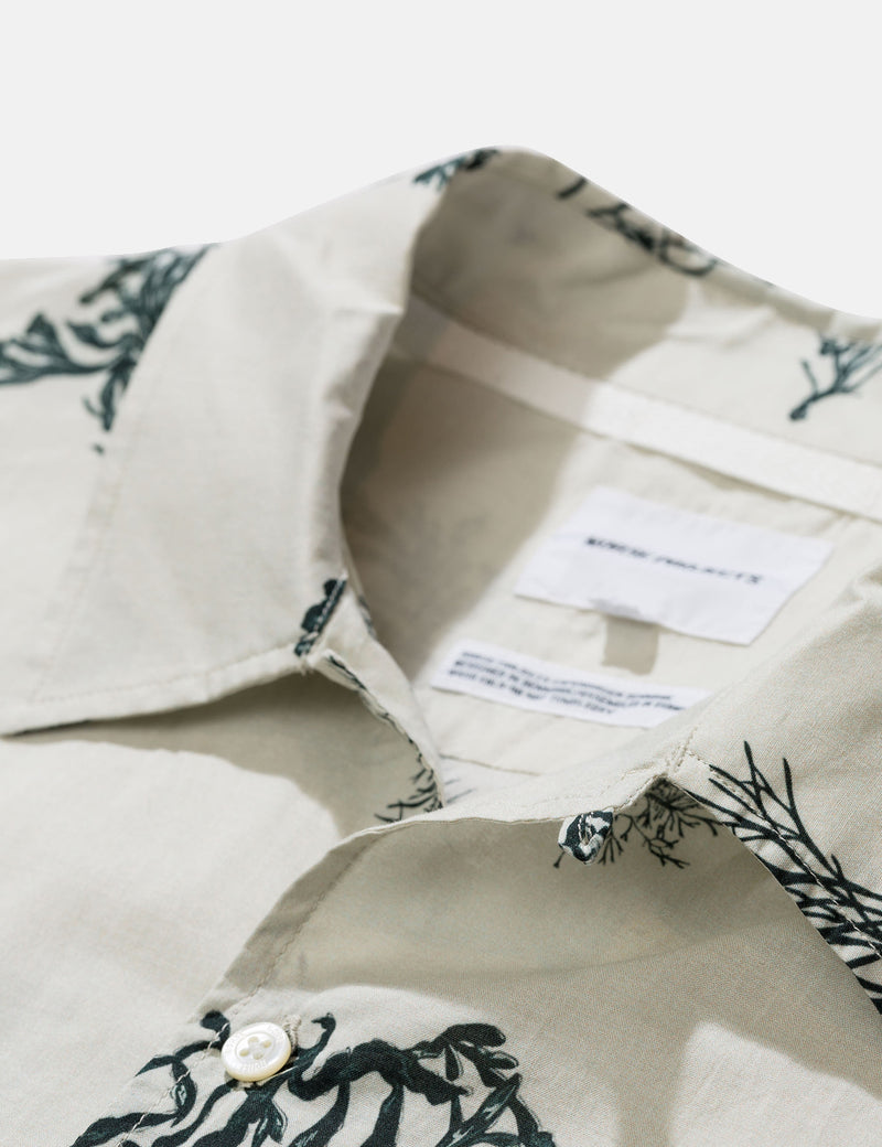 Norse Projects Carsten Print Shirt - Kit White