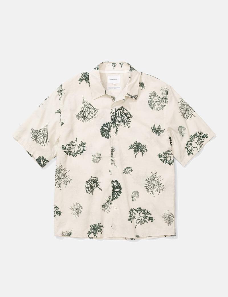 Norse Projects Carsten Print Shirt - Kit White