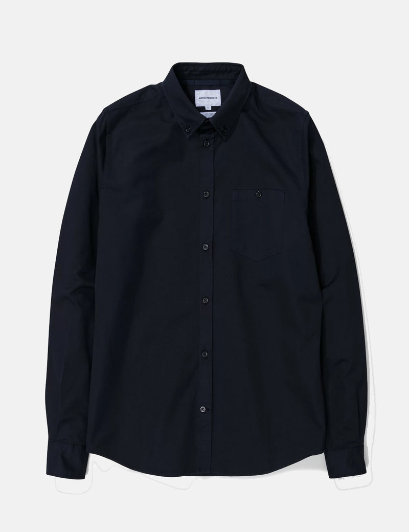 Norse Projects Anton Twill Shirt - Dark Navy Blue