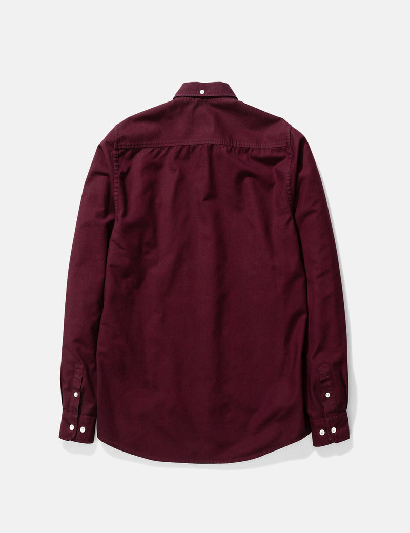 Norse Projects Anton Oxford Shirt-Mulberry Red