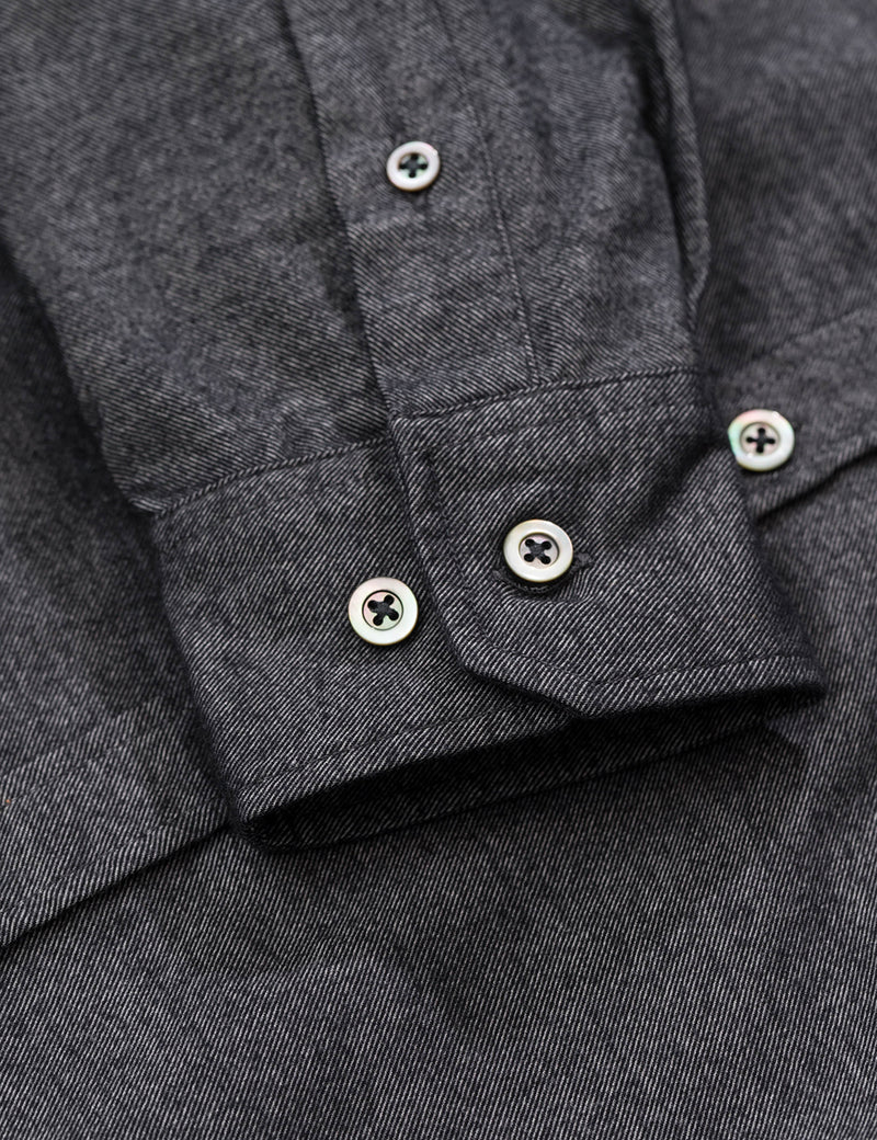 Norse Projects Anton Brushed Flanellhemd - Magnet Grau