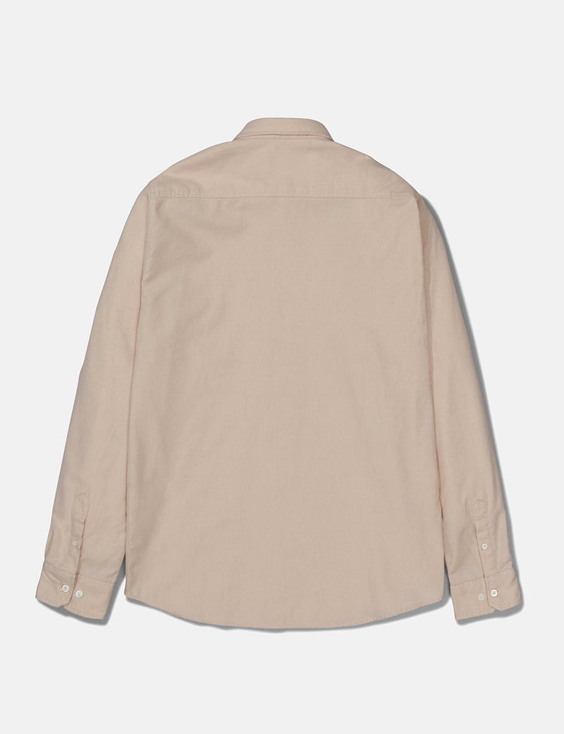 Norse Projects Anton Brushed Flannel Shirt - Oatmeal